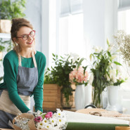 Florist wearing modern eyeglasses